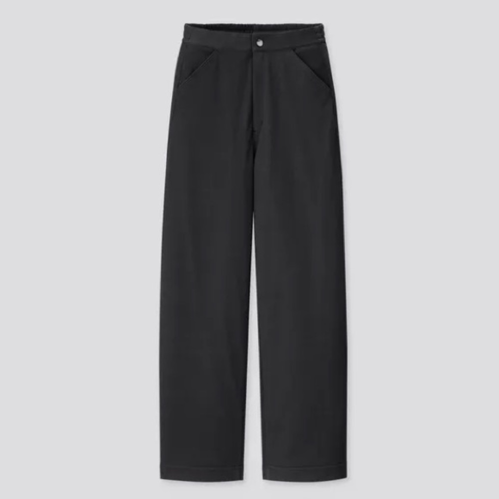 NWT Uniqlo Wide Fit Curved Twill Jersey Pant Small